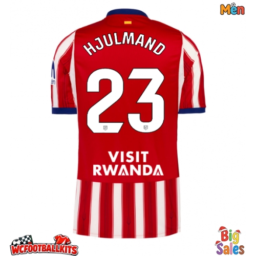 Atletico Madrid Morten Hjulmand #23 Replica Home Stadium Shirt 2026-27 Short Sleeve